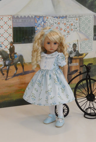 Blue Monday - dress, tights & shoes for Little Darling Doll