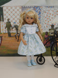 Blue Monday - dress, tights & shoes for Little Darling Doll