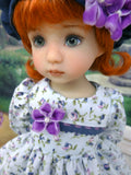 Blue Viola - dress, hat, tights & shoes for Little Darling Doll or 33cm BJD
