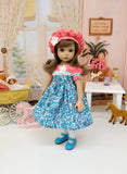 Blushing Blooms - dress, beret, tights & shoes for Little Darling Doll or other 33cm BJD