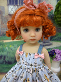 Bohemian Feathers - dress, socks & shoes for Little Darling Doll or 33cm BJD