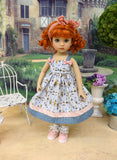 Bohemian Feathers - dress, socks & shoes for Little Darling Doll or 33cm BJD