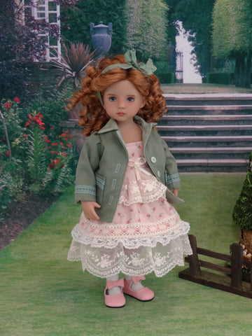 Bohemian Rosebud - dress, blazer, socks & shoes for Little Darling Doll