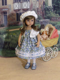 Bonny Bluebells - dress, jacket, beret, tights & shoes for Little Darling Doll