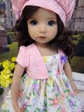 Botanical Butterfly - dress, jacket, beret, socks & shoes for Little Darling Doll or 33cm BJD