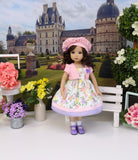 Botanical Butterfly - dress, jacket, beret, socks & shoes for Little Darling Doll or 33cm BJD