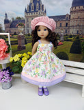 Botanical Butterfly - dress, jacket, beret, socks & shoes for Little Darling Doll or 33cm BJD