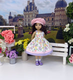 Botanical Butterfly - dress, jacket, beret, socks & shoes for Little Darling Doll or 33cm BJD