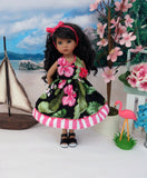Brazilian Hibiscus - dress & sandals for Little Darling Doll or 33cm BJD