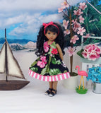 Brazilian Hibiscus - dress & sandals for Little Darling Doll or 33cm BJD