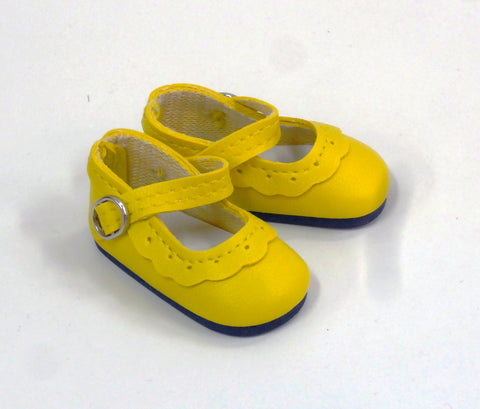 Eyelet Mary Jane Shoes - Bright Yellow