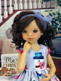 Build A Snowman - dress, tights & shoes for Little Darling Doll or 33cm BJD