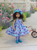 Bumbershoot - dress, hat, tights & shoes for Little Darling Doll