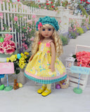 Bunny Crossing - dress, hat, tights & shoes for Little Darling Doll or 33cm BJD