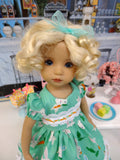 Bunny Garden - dress, socks & shoes for Little Darling Doll