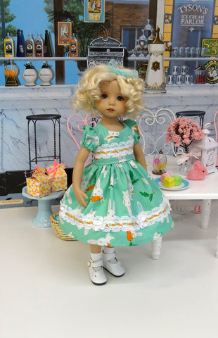 Bunny Garden - dress, socks & shoes for Little Darling Doll