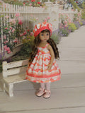 Bunny Hop - dress, hat, tights & shoes for Little Darling Doll