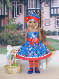 Bunny Meadow - dress, hat, tights & shoes for Little Darling Doll