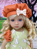 Bunny Nibbles - dress, beret, tights & shoes for Little Darling Doll