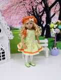 Bunny Nibbles - dress, beret, tights & shoes for Little Darling Doll