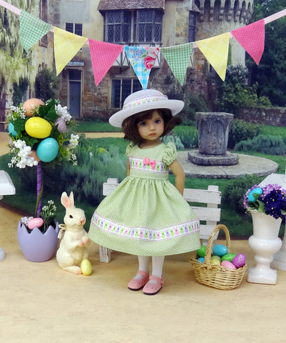 Bunny Peeps - dress, hat, tights & shoes for Little Darling Doll or 33cm BJD
