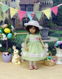 Bunny Peeps - dress, hat, tights & shoes for Little Darling Doll or 33cm BJD