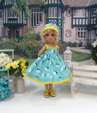 Busy Bee - dress, hat & sandals for Little Darling Doll or other 33cm BJD
