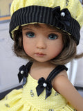 Buzz Buzz - babydoll top, bloomers, hat & sandals for Little Darling Doll