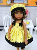 Buzz Buzz - babydoll top, bloomers, hat & sandals for Little Darling Doll