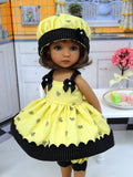 Buzz Buzz - babydoll top, bloomers, hat & sandals for Little Darling Doll