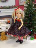 Candy Cane Cutie - dress, tights & shoes for Little Darling Doll or 33cm BJD