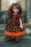 Candy Corn - dress, tights & shoes for Little Darling Doll or 33cm BJD