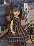 Canterbury Plaid - dress, tights & shoes for Little Darling Doll or 33cm BJD