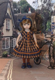 Canterbury Plaid - dress, tights & shoes for Little Darling Doll or 33cm BJD