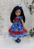 Cardinals in Frost - dress, tights & shoes for Little Darling Doll or 33cm BJD