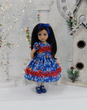 Cardinals in Frost - dress, tights & shoes for Little Darling Doll or 33cm BJD