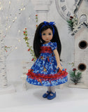 Cardinals in Frost - dress, tights & shoes for Little Darling Doll or 33cm BJD