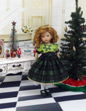 Carol of the Bells - dress, tights & shoes for Little Darling Doll or 33cm BJD