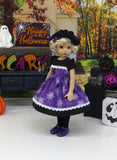 Caught in Spider Webs - dress, beret, tights & shoes for Little Darling Doll or 33cm BJD