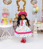 Let's Celebrate - Fuchsia - dress, hat, tights & shoes for Little Darling Doll or 33cm BJD