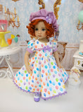 Let's Celebrate - Lavender - dress, hat, tights & shoes for Little Darling Doll or 33cm BJD