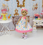 Let's Celebrate - Pink - dress, hat, socks & shoes for Little Darling Doll or other 33cm BJD