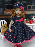 Chalkboard Love - dress, hat, tights & shoes for Little Darling Doll