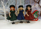 Red Check - dress, hat, tights & shoes for Little Darling Doll or 33cm BJD