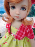 Cheery Cherry - dress, jacket, hat, socks & shoes for Little Darling Doll or 33cm BJD