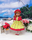 Cheery Cherry - dress, jacket, hat, socks & shoes for Little Darling Doll or 33cm BJD