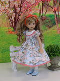 Cherry Blossoms - dress, tights & shoes for Little Darling Doll