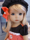 Cherry Cordial - dress, hat, tights & shoes for Little Darling Doll