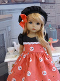 Cherry Cordial - dress, hat, tights & shoes for Little Darling Doll