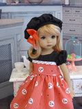 Cherry Cordial - dress, hat, tights & shoes for Little Darling Doll